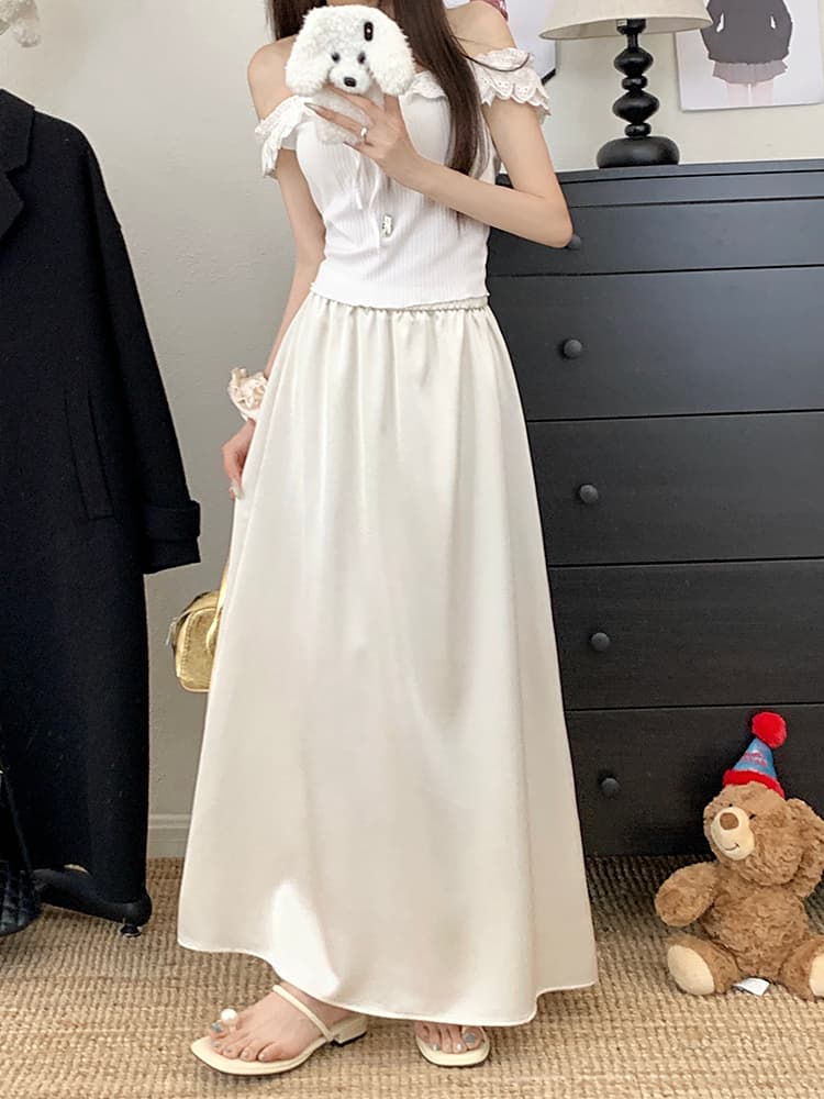 ペチコート なめらか長丈ペチコートスカート