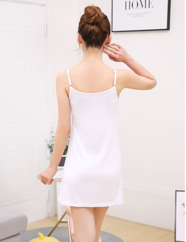 ペチコート ワンピース シンプル細紐キャミソールペチワンピース