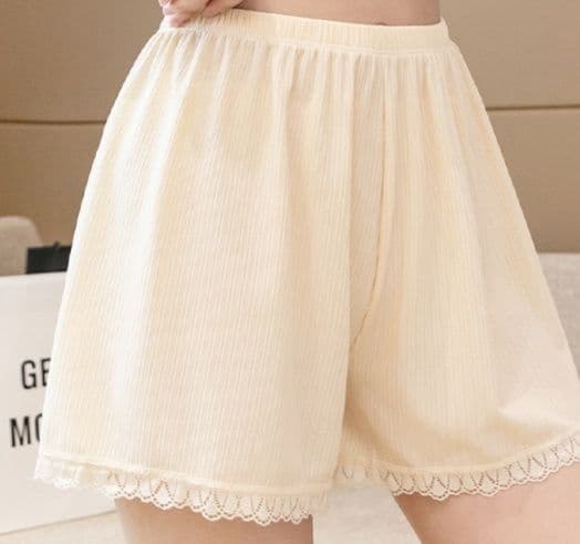 ペチコート キュロット 優美レース裾ペチコートキュロット