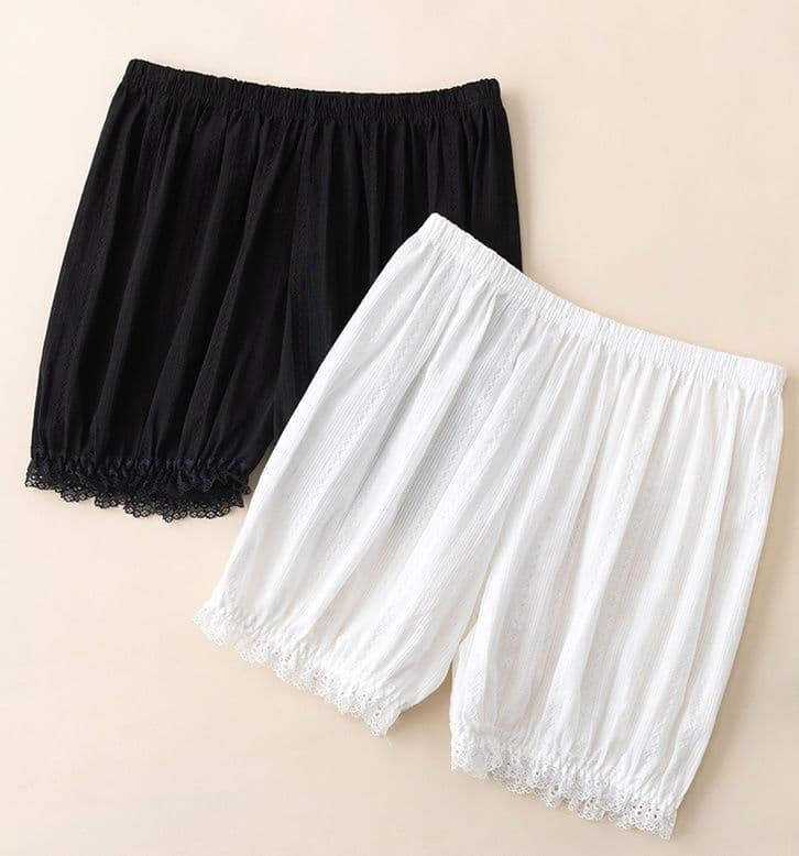 ペチコート キュロット 優美レース縁取りペチコートキュロット