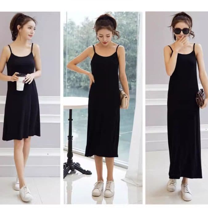 ペチコート シンプル細紐キャミソールワンピース