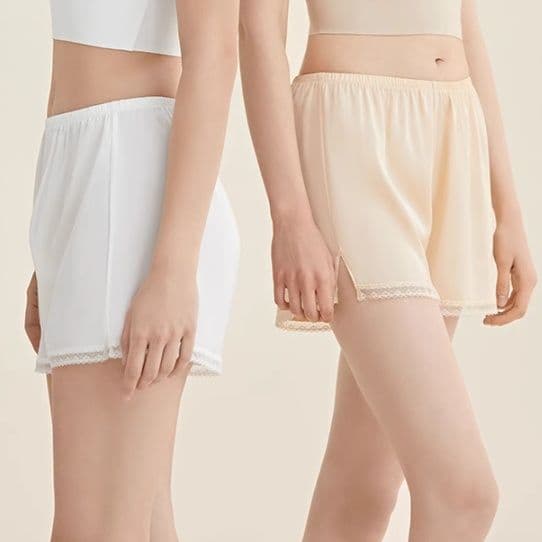 ペチコート レース縁取りシルエットキュロット
