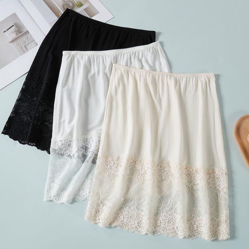 ペチコート 優美花レース裾ペチコート