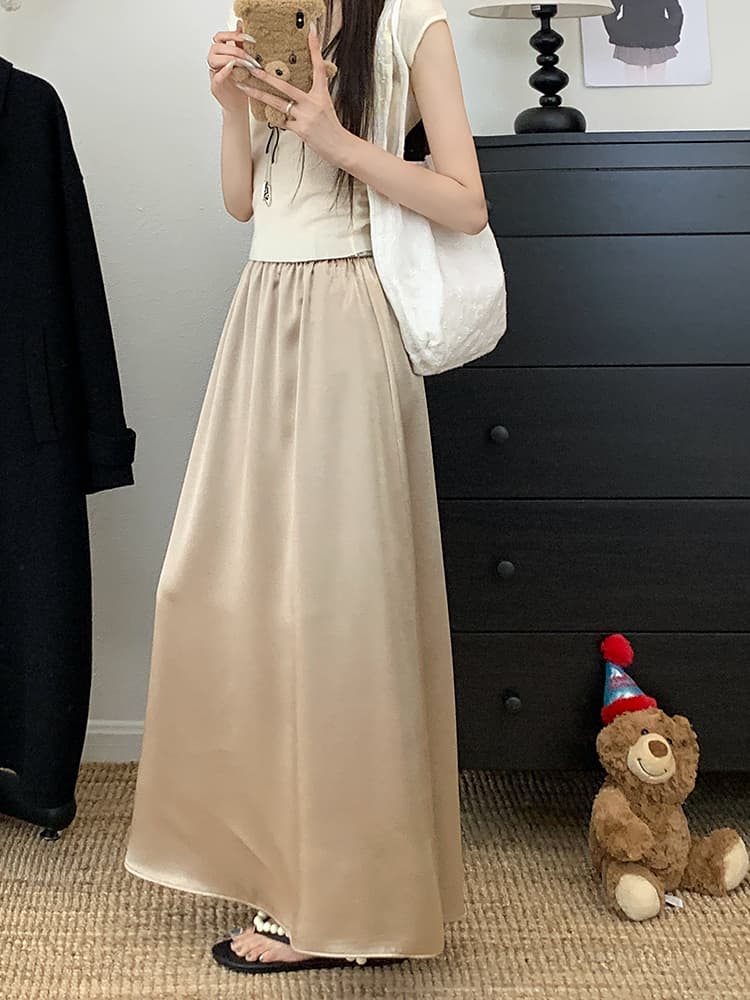 ペチコート なめらか長丈ペチコートスカート