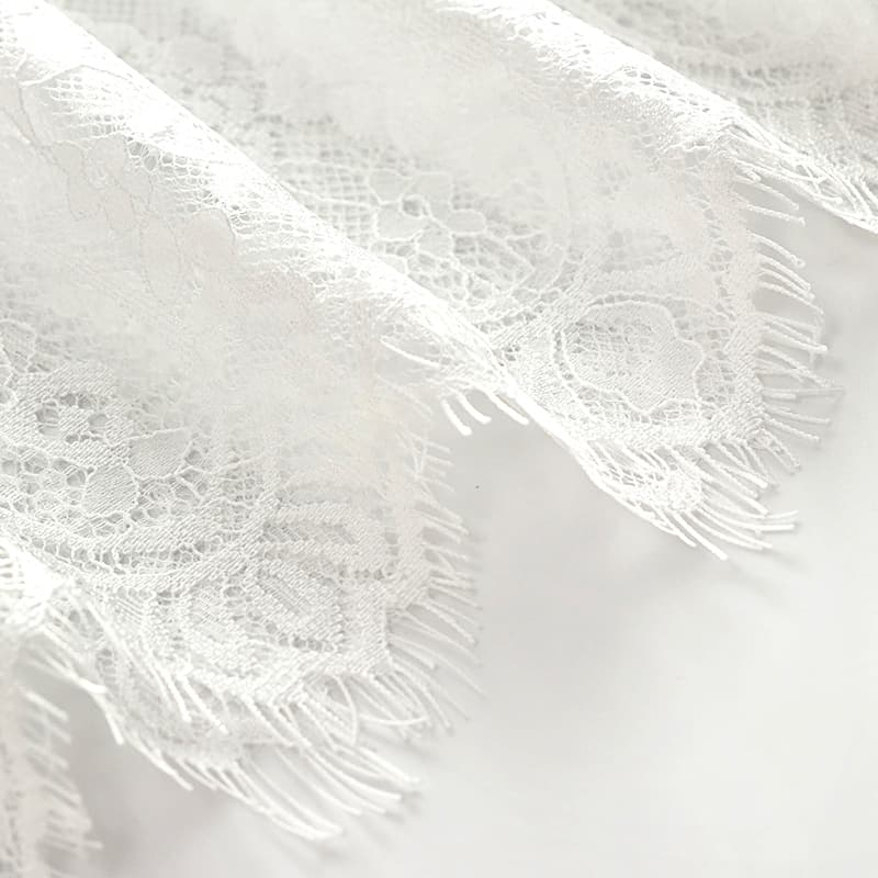 ペチコート 優美な花模様裾レースペチコート