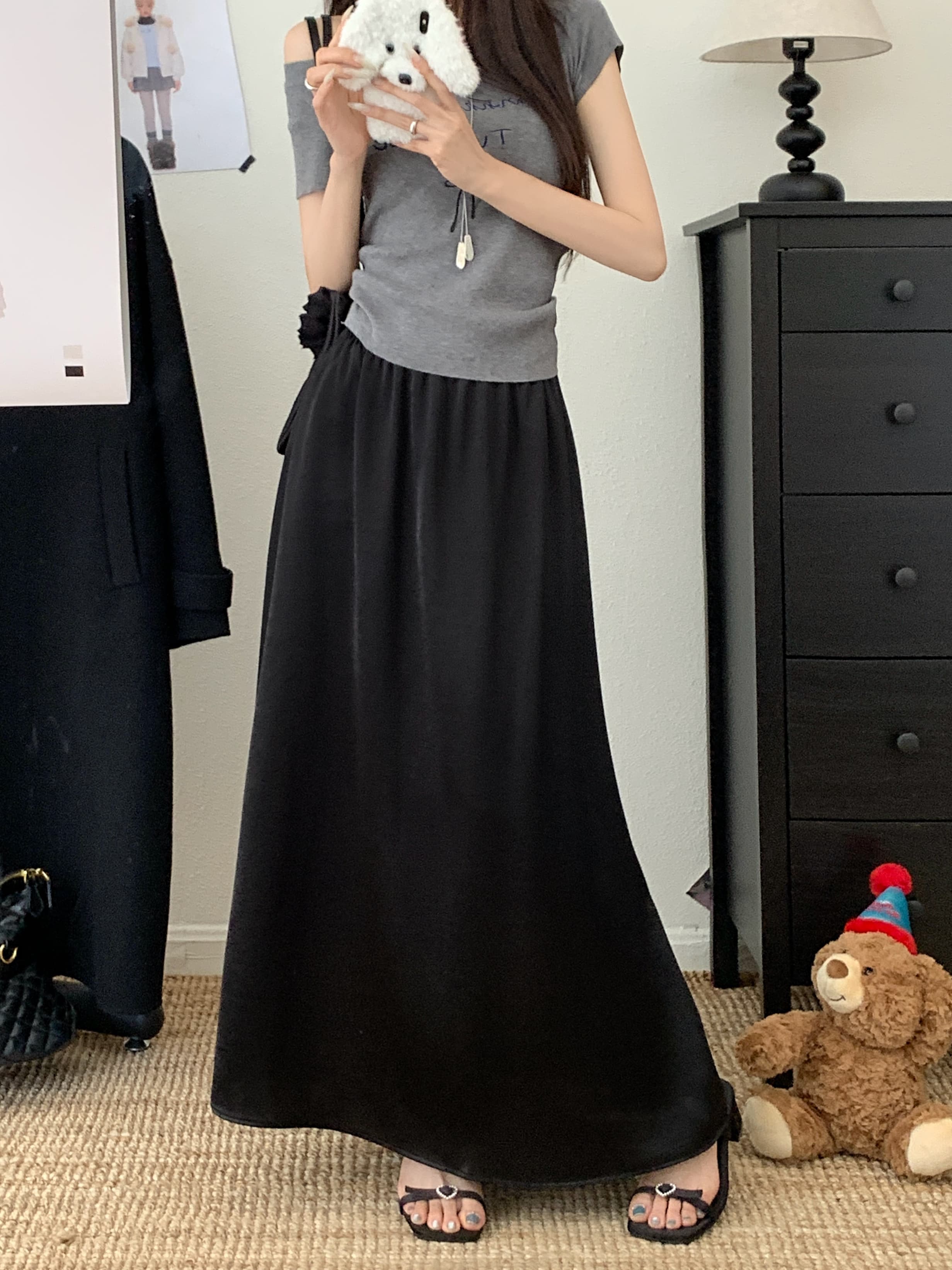 ペチコート なめらか長丈ペチコートスカート