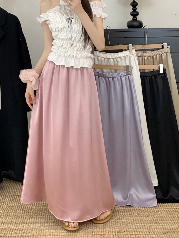 ペチコート なめらか長丈ペチコートスカート