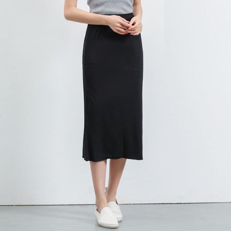 透け防止ペチコート無地インナースカート