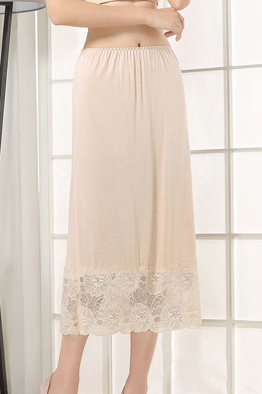 ペチコート レース 裾花レースペチコート