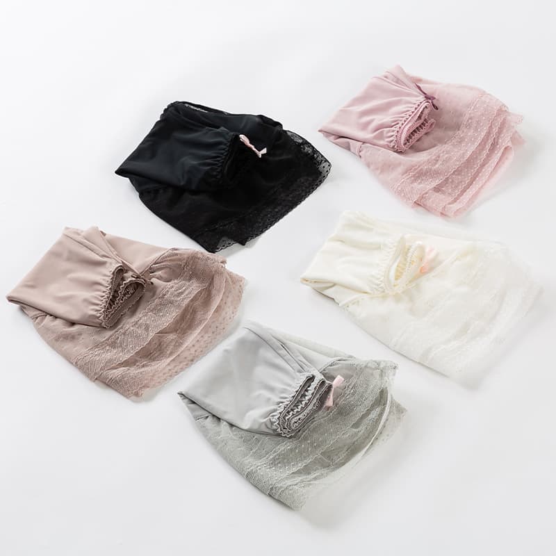 ペチコート キュロット レース付きフリルペチコートキュロット