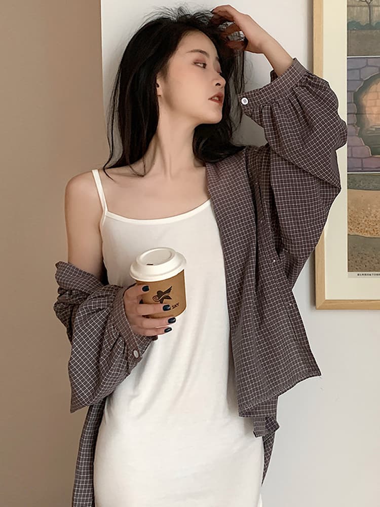 ペチコート ワンピース 重ね着風キャミワンピース