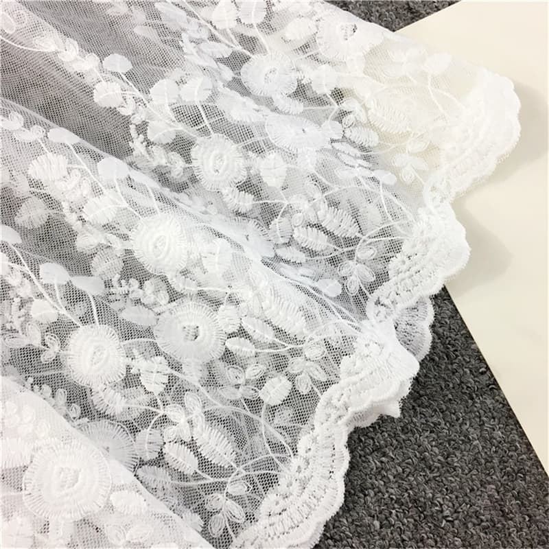 ペチコート 花柄刺繍レースペチコート 膝丈タイプ